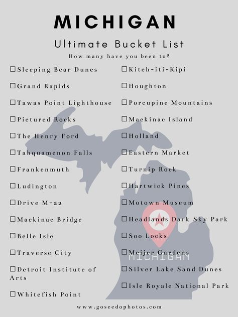 Detroit Bucket List, Indiana Bucket List, Michigan Bucket List, Michigan Adventures, Michigan Road Trip, Michigan Summer, Michigan Vacations, Ultimate Bucket List, Au Pair