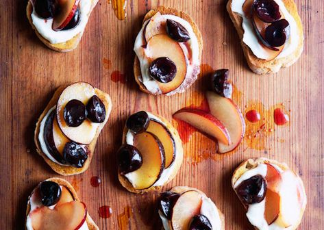 10 Heavenly Plum Desserts - Camille Styles Plum Dessert, Toasted Crostini, Plum Recipes, Crostini Recipes, Bruschetta Recipe, Cherry Recipes, Toast Recipes, It Goes On, Appetizer Snacks