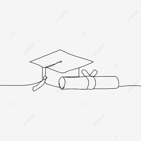 Graduation Line Drawing, Graduation Designs Ideas, Certificate Drawing, Graduation Drawing Ideas, University Drawing, Graduation Cap Drawing, History Drawing, Graduation Drawing, Wing Drawing