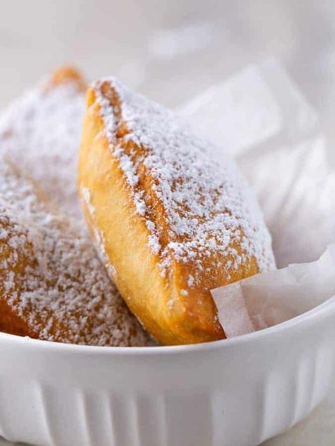 Gluten-Free Beignets Recipe (Just Like Disney World!) - Gluten-Free Baking Gluten Free Beignets, Mardi Gras Recipe, How To Make Beignets, Beignet Recipe, Yeast Packet, Gf Desserts, Sweet Breads, Quick Breads, Blood Type