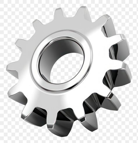 Gear Aesthetic, Youtube Avatar, Silver Icons, Chrome Icon, Aesthetic Pngs, Chrome Art, 3d Chrome, Png Elements, Chrome Material