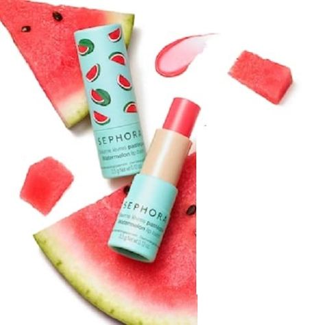 Sephora Collection Watermelon Clean Lip Balm & Scrub Watermelon Lip Balm, Sephora Lip, Lip Scrubs, Vegan Lip Balm, Lip Exfoliator, Retail Market, Drunk Elephant, Sephora Collection, Lip Balms