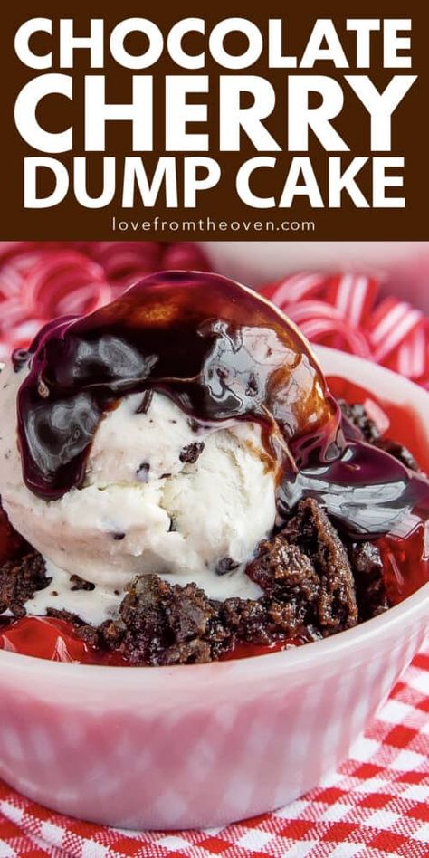 You only need three ingredients and a few minutes to make this delicious Chocolate Cherry Dump Cake! #chocolate #cake #chocolatecherry #dumpcake #lftorecipes Chocolate Cherry Dump Cake, Dump Cake Recipes Chocolate, Chocolate Dump, Valentines Dessert, Cherry Dump Cake Recipe, Chocolate Dump Cake, Easy Dump Cake Recipe, Cherry Dump Cake, Dump Cake Recipe