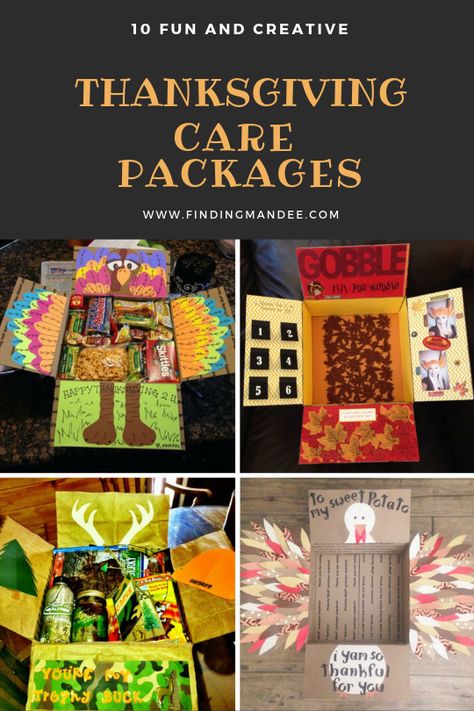 10 Fun and Creative Thanksgiving Care Package Ideas Lds Missionary Halloween Package Ideas, Thanksgiving Box Decorations, Thanksgiving College Care Package Ideas, Thanksgiving Gifts Teachers, Non Food Care Package Ideas, Thanksgiving Package Ideas, Thanksgiving Donation Box Ideas, Thanksgiving Box Ideas, Thanksgiving College Care Package