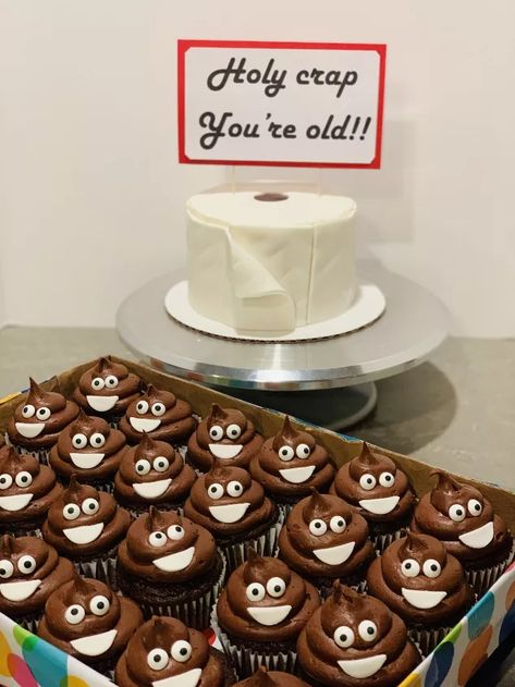 Poop Emoji Cupcakes, Toilet Paper Cake, Emoji Cupcakes, Mini Cups, Cupcake Tins, Poop Emoji, Cupcake Pan, Crazy Cakes, Paper Cake