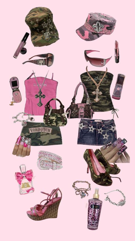 Bestfriend army fits #iconic #best friends #pink #camoflague #besties #girlboss #army #ate Iconic Best Friends, Army Outfit, Mcbling Fashion, Trashy Outfits, Matching Outfits Best Friend, Best Friend Outfits, Camo Outfits, 2000s Outfits, 2000s Fashion Outfits