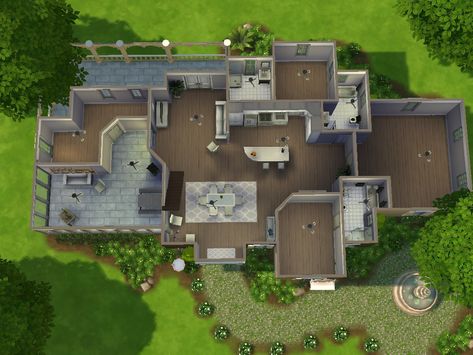 Sims 4 Houses Layout, Lotes The Sims 4, Sims Houses, Sims Free Play, Sims 4 House Plans, Sims 4 House Building, Sims Ideas, Sims 4 House Design, Casas The Sims 4