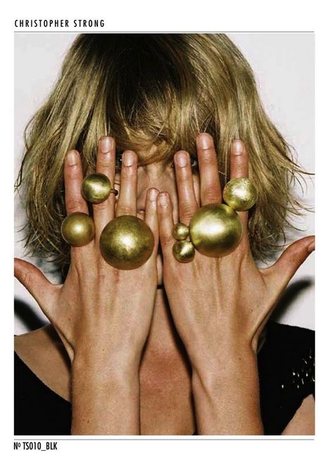 brass ball rings Unusual Jewelry, I Love Jewelry, Contemporary Jewellery, Contemporary Jewelry, Jewelry Inspo, Modern Jewelry, Jewelry Trends, Bling Bling, Jewelry Art