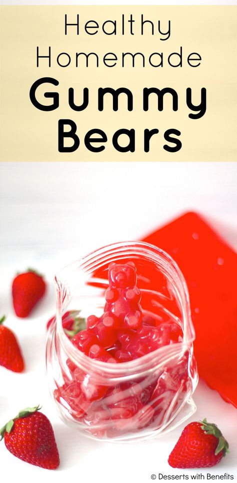 Healthy Homemade Gummy Bears (fat free, sugar free, low carb) - Healthy Dessert Recipes at Desserts with Benefits Fruit Snacks Homemade, Snacks Homemade, Homemade Gummy Bears, Artificial Food, Sugar Free Low Carb, Oreo Dessert, Dessert Bar, Fruit Snacks, Healthy Homemade