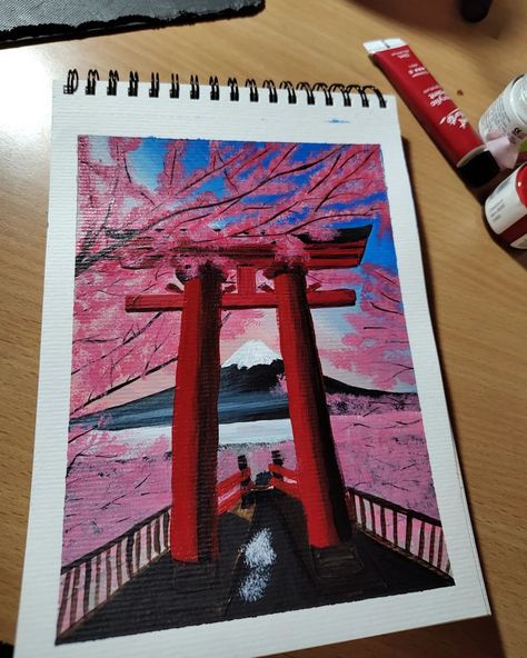 Money can't buy happiness.. But it can buy you a ticket for Japan🌸😊 My take on capturing Mount Fuji and the famous cherry blossoms of Japan through my artwork done using Mont Marte acrylic paints🎨 on Canson Mixed Media paper 🗞️ #acrylicpainting #japan #cherryblossom #mountfuji #beautifuldestinations #positivevibes #wondersofnature #montmarteart #canson Mont Marte Acrylic, Money Can't Buy Happiness, Japan Painting, Money Cant Buy Happiness, Mixed Use, Mount Fuji, Acrylic Paints, Cherry Blossoms, Natural Wonders