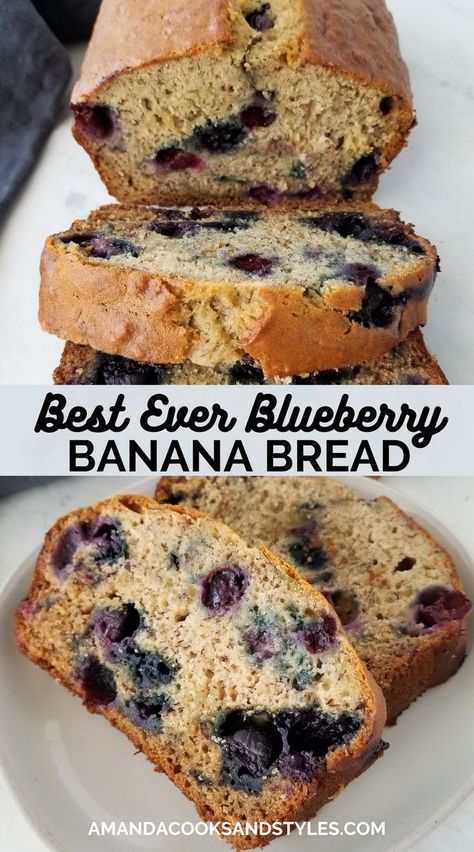 Banana Blueberry Bread, Blueberry Banana Bread, Banana Bread Recipe Moist, Moist Banana Bread, Blueberry Bread, Brown Spots Removal, Best Banana Bread, Blueberry Recipes, Banana Bread Recipe