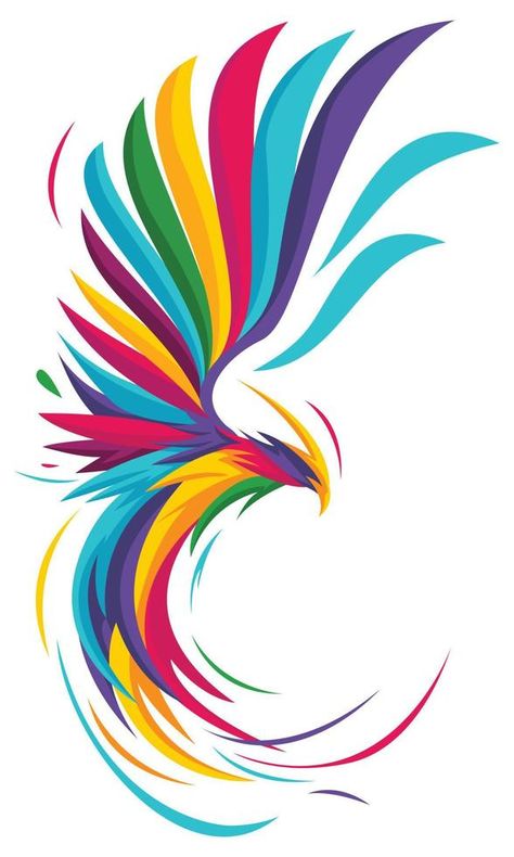 Colorful style phoenix vector character illustration Vectorial Art, Phoenix Illustration, Illustrated Birds, Vector Character Illustration, Phoenix Vector, Vector Painting, Vector Illustration Art, Coreldraw Design, Rainy Wallpaper