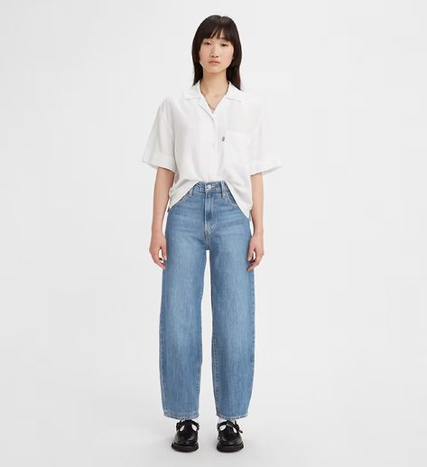 Balloon Leg Women's Jeans - Medium Wash | Levi's® US Balloon Jeans, Slouchy Jeans, Levis Women, Jeans Outfit, Denim Details, Relaxed Style, Latest Fashion Clothes, Jean Outfits, Jacket Outfits