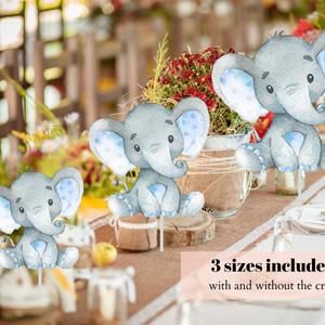 Safari Animal Cutouts Centerpieces Diaper Cake Topper Baby | Etsy Centerpieces Blue, Elephant Centerpieces, Crown Baby Shower, Centerpieces For Wedding, Girl Baby Shower Centerpieces, Showers Ideas, Elephant Baby Shower Decorations, Elephant Baby Shower Boy, Animal Cutouts