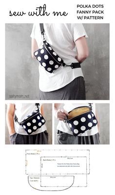 Fanny Pack Diy Pattern, Fanny Pack Pattern Free, Fanny Pack Sewing Pattern, Diy Fanny Pack, Fanny Pack Pattern, Diy Bag Designs, Bag Pattern Free, Diy Bags Patterns, Fanny Bag