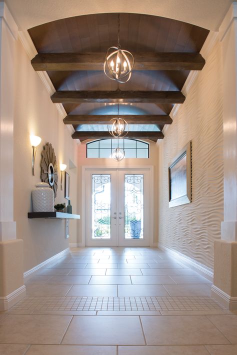 Ceiling Beams Living Room, Mermaid Cottage, Beams Living Room, Reclaimed Wood Ceiling, Wooden Ceiling Design, Wooden Beams Ceiling, Louvered Shutters, Hand Hewn Beams, Ceiling Texture