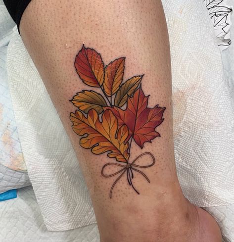 Autumn Tattoos, Fall Leaves Tattoo, Autumn Tattoo, Leaf Tattoo, Mom Tattoo Designs, Flame Tattoos, Witch Tattoo, Fantasy Tattoos, Rabbit Tattoos