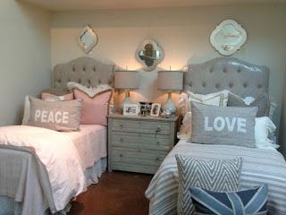 45+ Cute Twin Beds For Teenage Girls Design Ideas | ARA HOME #twinbeds  #twinbedroom  #twinbedframe  #bedroom  #bedroomdesign Teenage Girls Shared Bedroom Ideas, Twin Bedroom Ideas Boy And Girl, Twin Beds Girls Room, Shared Small Bedroom Ideas, Rooms With Two Beds, Two Twin Beds In One Room, Small Bedroom Ideas For 2 Sisters, Twin Beds For Boys