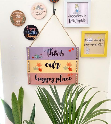 Wall Hanging Quotes, Hanging Quotes, Casa Interior, Bride Entry, Diy Room Decor For Teens, Wall Art Diy Paint, Diary Decoration, Quote Diy, Crafts Room