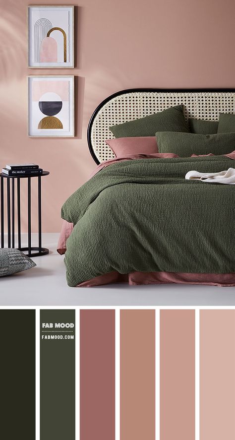 Warm Bedroom Colors, Earth Tone Bedroom, Rose Bedroom, Bedroom Colour Palette, Warm Bedroom, Bedroom Trends, Bilik Tidur, Bedroom Color Schemes, Spare Bedroom