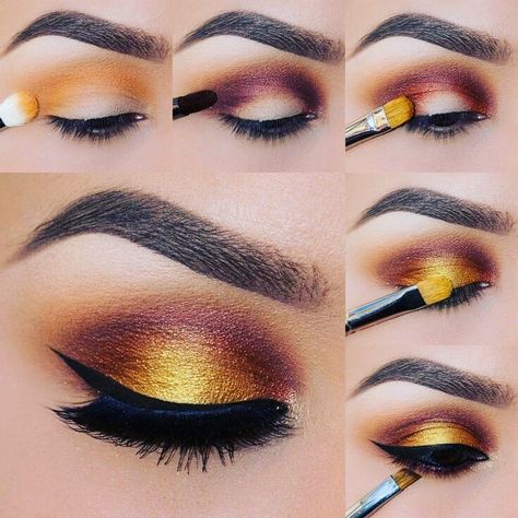 Step by Step Makeup | Fashion Fox Extreme Make-up, Easy Eye Makeup Tutorial, Fall Eye Makeup, Eyeliner Tips, Fall Makeup Tutorial, Mekap Mata, Alat Makeup, Makeup Sephora, Make Up Tutorials