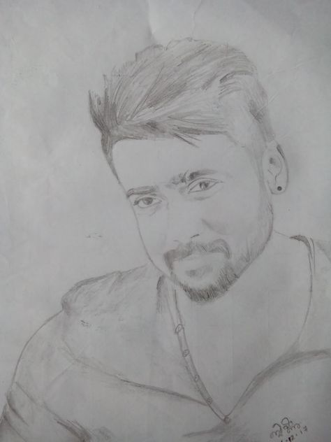 Tamil Actor Surya Pencil Drawing Actors Drawing Pencil, Actor Surya, Posture Drawing, Bird Tattoo Sleeves, King Ravana, Face Art Drawing, Canvas Painting Projects, Beautiful Pencil Drawings, Sketch Images