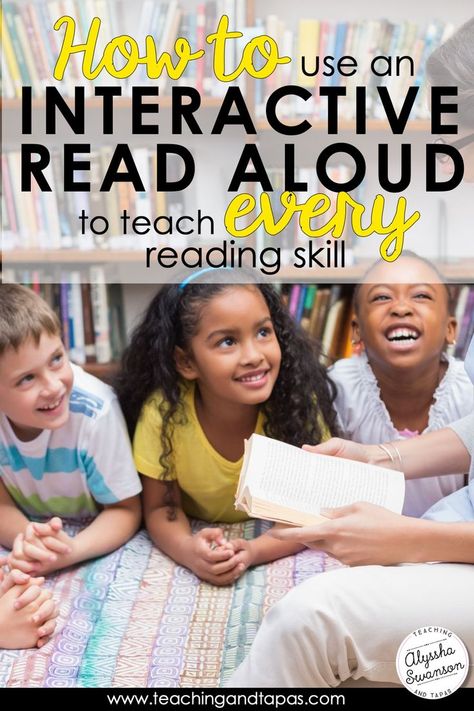 Teachers can use interactive read aloud lessons to teach any reading school. The ideas and activities suggested are useful for teachers who want to use mentor texts and classroom or school library books as the main part of their whole group reading lessons. Interactive Reading Activities, Read Aloud Lessons, Interactive Read Aloud Lessons, Read Aloud Activities, Interactive Read Aloud, Read Aloud Books, Reading Comprehension Skills, Read Alouds, 3rd Grade Reading