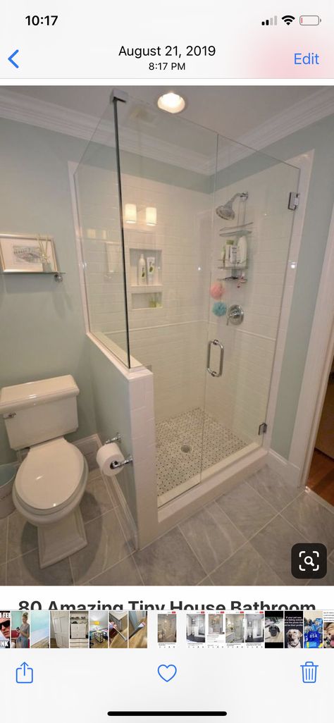 Remodel Shower Stall, Luxury Small Bathroom, Makeover Kamar Mandi, Small Basement Remodel, Small Bathroom With Shower, Bathroom Remodel Tile, Tiny House Bathroom, Diy Bathroom Remodel, Bathroom Remodel Shower