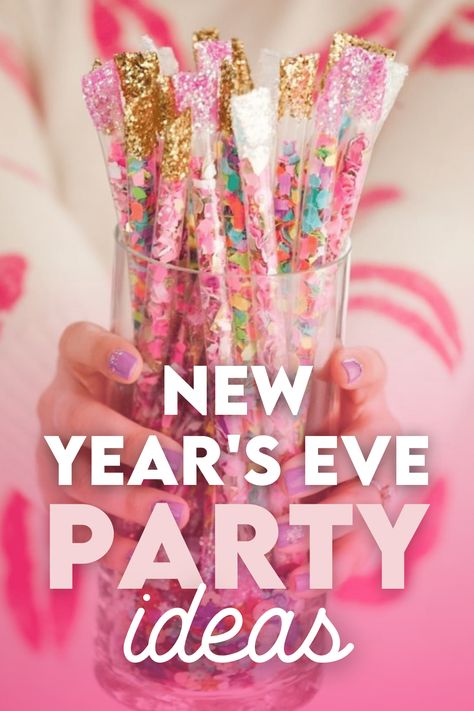 I cannot wait to use some of these ideas for my next New Year's Eve party! #newyearseve #partyideas #newyearsparty New Year’s Party Ideas For Teens, New Years Eve With Teens, New Year’s Eve Games For Teens, New Year’s Eve Ideas For Teens, Teenage New Years Eve Party Ideas, New Years Girls Night In, Teen New Years Eve Party Ideas, Teen Nye Party Ideas, New Year’s Eve With Teens