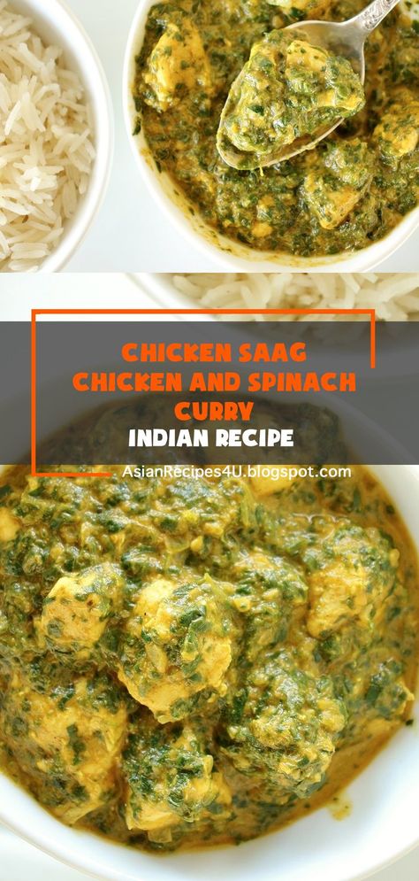 Palak Chicken Recipe, Saag Chicken, Chicken Saag, Beef And Mushroom Pie, Palak Chicken, Indian Takeout, Saag Recipe, Indian Chicken Recipes, Make From Scratch