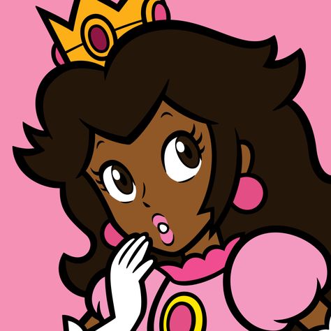 Black Peach Icon #Icons #Nintendo #PrincessPeach Super Mario Art, Black Cartoon Characters, Mario Art, Black Peach, Black Anime Characters, Black Cartoon, Black Art Pictures, Cartoon Icons, Cartoon Profile Pics