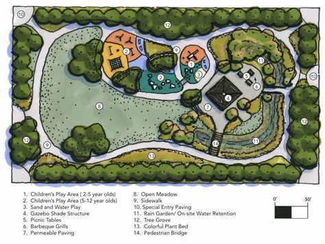 Community Park Design, Garden Design Layout Modern, Public Park Design, Pocket Park, Desain Lanskap, Areas Verdes, Park Landscape, Garden Design Layout, Garden Design Plans