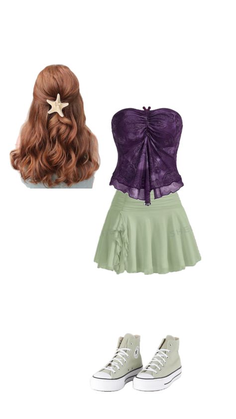 Ariel Outfit Ideas, Ariel Halloween, Ariel Halloween Costume, Disney Princess Halloween Costumes, Ariel Costume, Disney Character Outfits, Ariel Costumes, Little Mermaid Costume, Halloween Princess