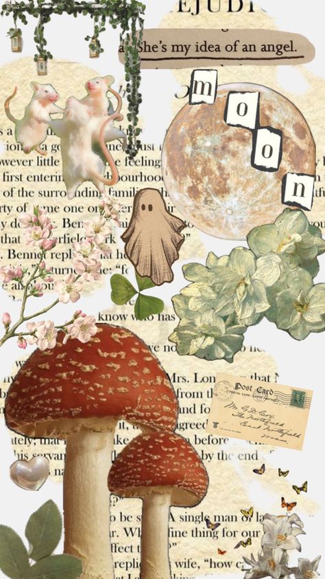 #cottagecore #collage #mushroom WHY ARE THE DANCING MICE SO CUTE AGHH Collage Mushroom, Cottagecore Collage, Mushroom Collage, Dancing Mice, Background Pictures, Mice, Party Planning, So Cute, Dancing