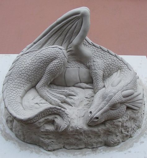 Dragon Drawing Sleeping, Sleeping Dragon Sculpture, Sleeping Dragon Reference, Dragon Lying Down, Ceramic Dragon Sculpture, Sleeping Dragon Illustration, Sleeping Dragon Art, Dragon Sleeping Drawing, Dragon Curled Up