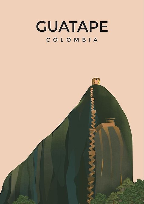 Posters Decor, Work Illustration, Colombian Art, Latin America Travel, Freddy Mercury, Colombia Travel, 3dprinting Design, Cinque Terre, Vintage Travel Posters