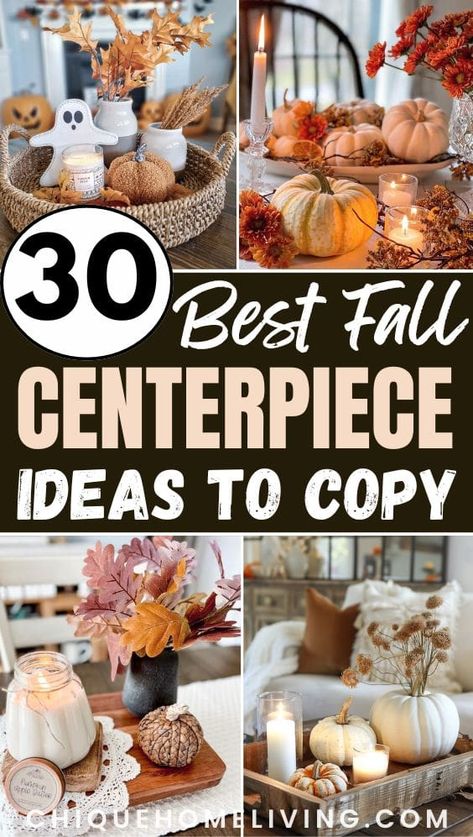 Coffee Table Fall Centerpiece, Fall Bowl Centerpiece, Round Table Fall Decorations, Fall Dinning Room Table Center Piece, Fall Long Table Centerpieces, Fall Coffee Table Decor Ideas, Modern Fall Centerpieces For Table, Decorating For Fall Ideas, Fall Decor For Coffee Table