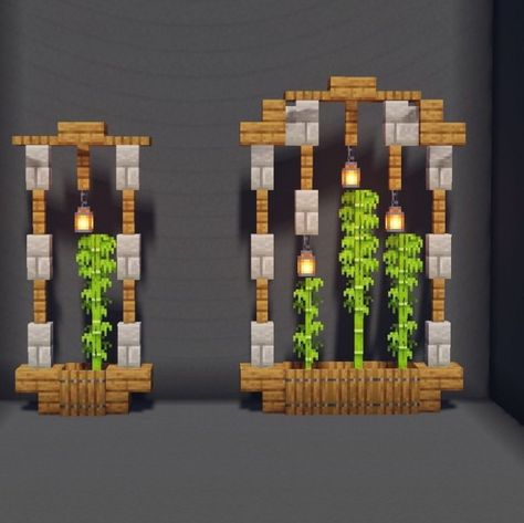 Bamboo Decoration Ideas, Computer Minecraft, Minecraft Garden Ideas, Minecraft Decoration Ideas, Bamboo Decoration, Minecraft Japanese, Bamboo Wall Art, Minecraft Garden, Minecraft Decoration