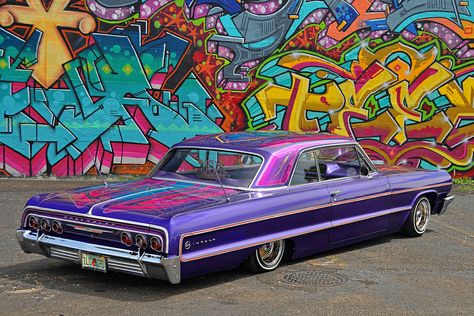 Cars Lowrider, Lowrider Arte, Impala Car, Impala Lowrider, Chevy Motors, 64 Impala, Lowrider Trucks, Lowrider Art, Kustom Cars