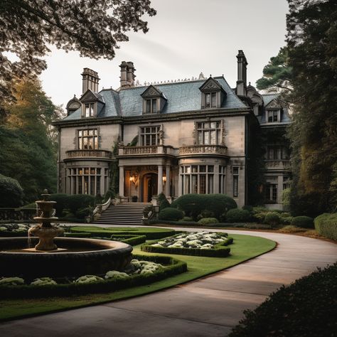 Shifting Places, Boxwood Shrubs, French Country Exterior, English Estate, Victorian Mansion, Luxury Houses Mansions, Country Estates, Architectural Design House Plans, House In Nature