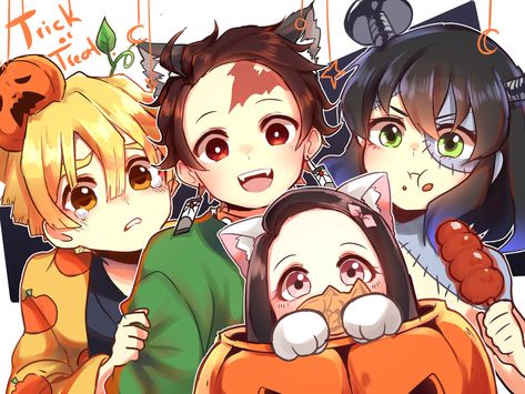 Twitter Anime Halloween, Lukisan Cat Air, Halloween Backgrounds, Halloween Pictures, 애니메이션 캐릭터, Halloween Wallpaper, Karakter Anime, Slayer Anime, Anime Outfits