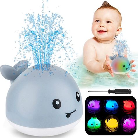 ZHENDUO Baby Bath Toys, Whale Automatic Spray Water Bath Toy, Induction Sprinkler Bathtub Shower Toys for Toddlers Kids Boys Girls, Pool Bathroom Toy for Baby (Whale) Baby Christmas Toys, Shower Toys, Bathroom Toys, Tub Toys, Bath Toys For Toddlers, Pool Bathroom, Bathtub Toys, Baby Bathroom, Baby Whale