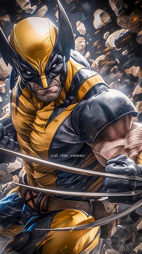 ❌☠️ Wolverine ( X-men) ☠️❌ ————— 🎨 art by : @ai_cine_canvas ————— - Seeking commissions or inspiration? Feel free to send us a direct… | Instagram X Men Wallpaper, X Men Art, Wolverine Wallpaper, Wolverine Tattoo, X-men Wallpaper, Wolverine Comic Art, Wolverine Artwork, Xman Marvel, Wolverine Logan