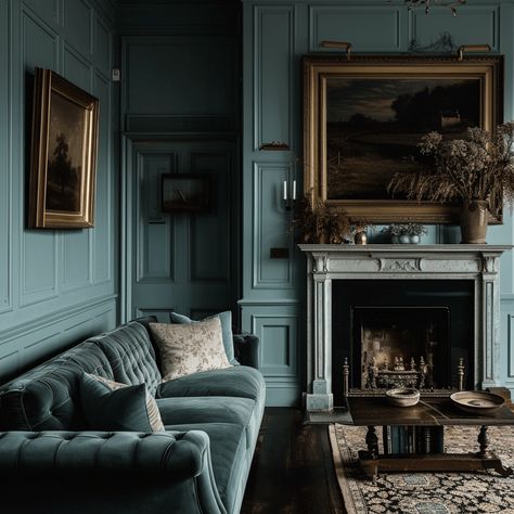 38 Timeless Modern Victorian Living Room Design Ideas Blue Living Room Victorian, Modern Victorian Decor Bedroom, Dark Green Living Room Ideas, Modern Victorian Homes Interior, Modern Victorian Living Room, Victorian Lounge, Living Room Victorian, Modern Victorian Decor, Victorian Fireplaces