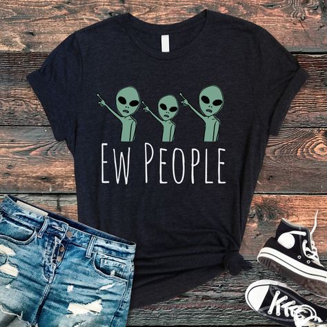 Excited to share the latest addition to my #etsy shop: Ew People t-shirt tee, Alien Shirt, Hipster t-shirts, hipster clothing, hipster shirt, funny t-shirts, sarcasm t-shirt, introvert t-shirt Alien Graphic, Hipster Clothing, Hipster Tshirts, Alien Shirt, Hipster Design, Ew People, Hipster Shirts, Hipster Outfits, Funny T Shirts