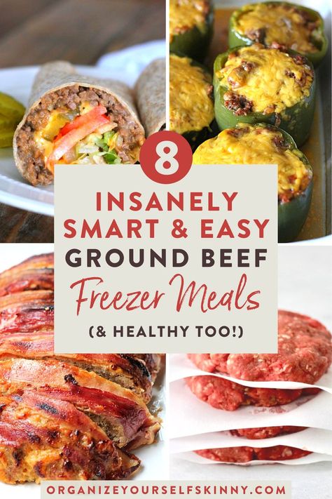 Freezer Friendly Ground Beef Recipes, Meal Prep Ground Beef Freezer Recipes, Make Ahead Pork Meals To Freeze, Cajun Freezer Meals, Beef Freezer Dump Meals, Ground Beef Recipes To Freeze, Freezer Meal Ground Beef, Ground Meat Freezer Meals, Ground Chicken Freezer Meal