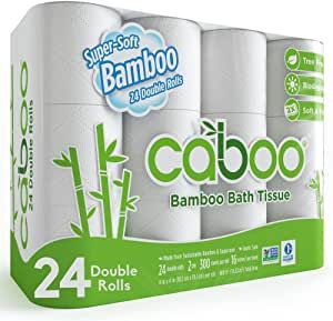 Caboo Tree-Free Bamboo Toilet Paper, 24 Double Rolls, Septic Safe Biodegradable Bath Tissue with Eco Friendly Soft 2 Ply Sheets: Amazon.ca: Health & Personal Care Toilet Paper Packaging, Rv Toilet Paper, Eco Friendly Toilet, Reusable Paper Towels, Kitchen Paper Towel, Bathroom Tissue, Tree Base, Kitchen Paper, Bamboo Tree