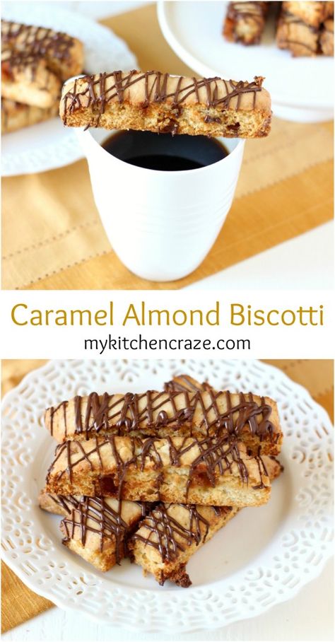 Caramel Biscotti, Best Biscotti Recipe, Biscotti Recipes, Caramel Bits, Almond Biscotti, Biscotti Cookies, Biscotti Recipe, Italian Cookies, Italian Desserts