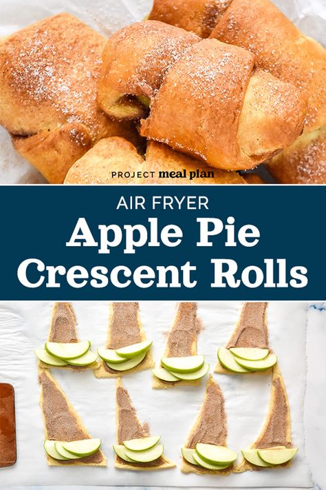 Apple Pie Crescent Rolls, Air Fryer Apple Pie, Apple Crescent Rolls, Apple Pie Crescents, Crescent Roll Dessert, Cinnamon Crescent Rolls, Traditional Apple Pie, Dinner Recipes Chicken, Fried Apples