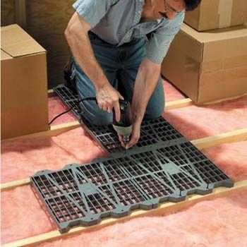 Attic Flooring Solutions to Supercharge Storage Space | The Money Pit Attic Flooring Diy, Attic Storage Organization, Attic Truss, Attic Floor, Attic Organization, Garage Attic, Drywall Ceiling, Attic Ladder, Attic Ventilation